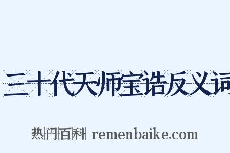 三十代天师宝诰反义词是什么意思的图片